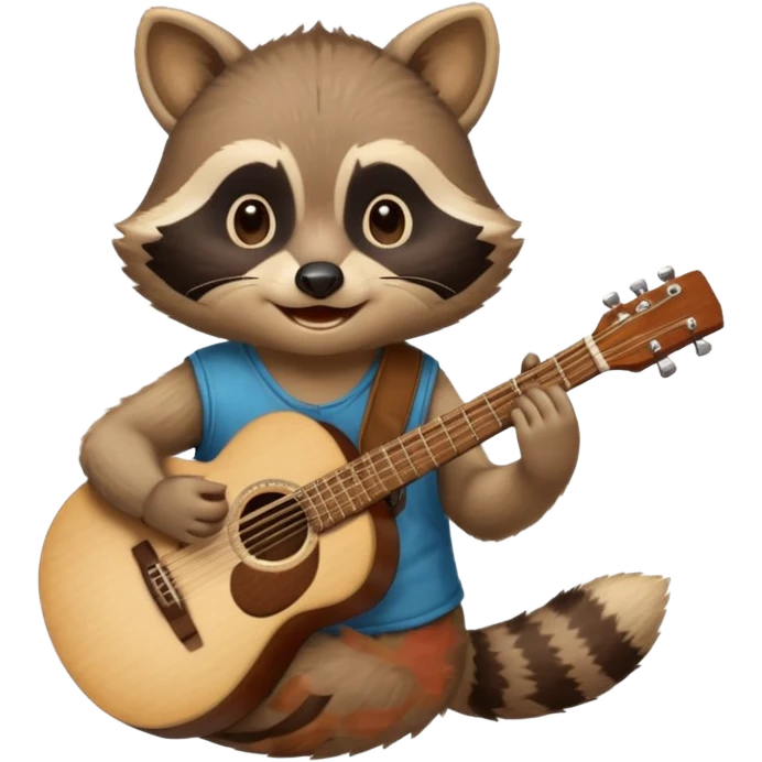 Raccon with guitar emoji