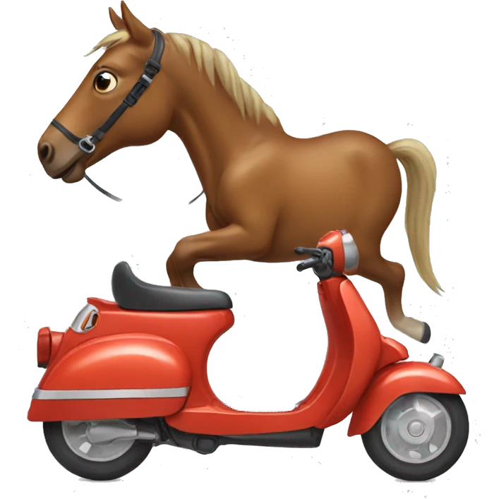 horse on scooter emoji