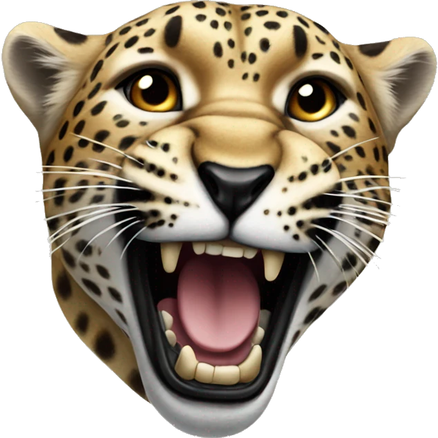 Roaring Leopard emoji