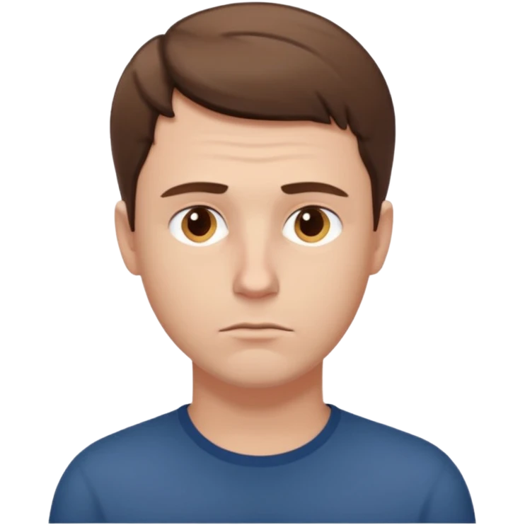 white man sits thinking emoji