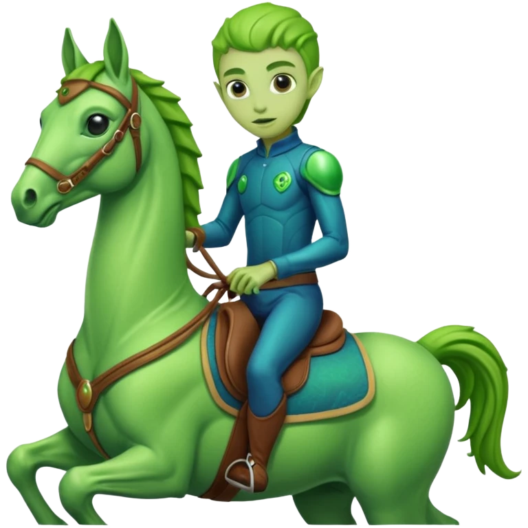 Young Alien on horse emoji