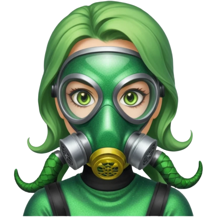 glitter green viper valorant female gas mask emoji