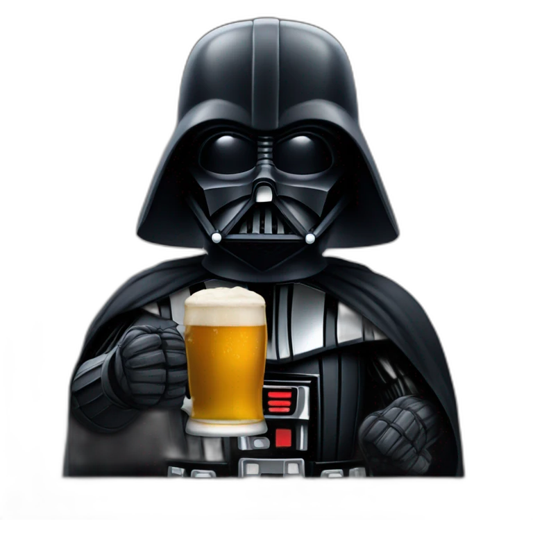 dark Vader drink beer emoji