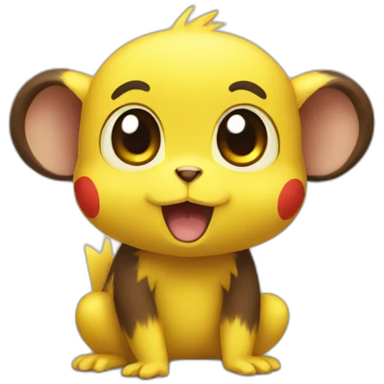 Pikachu monkey emoji