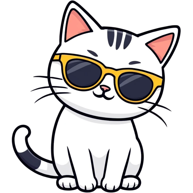 Cat with sunglasses emoji