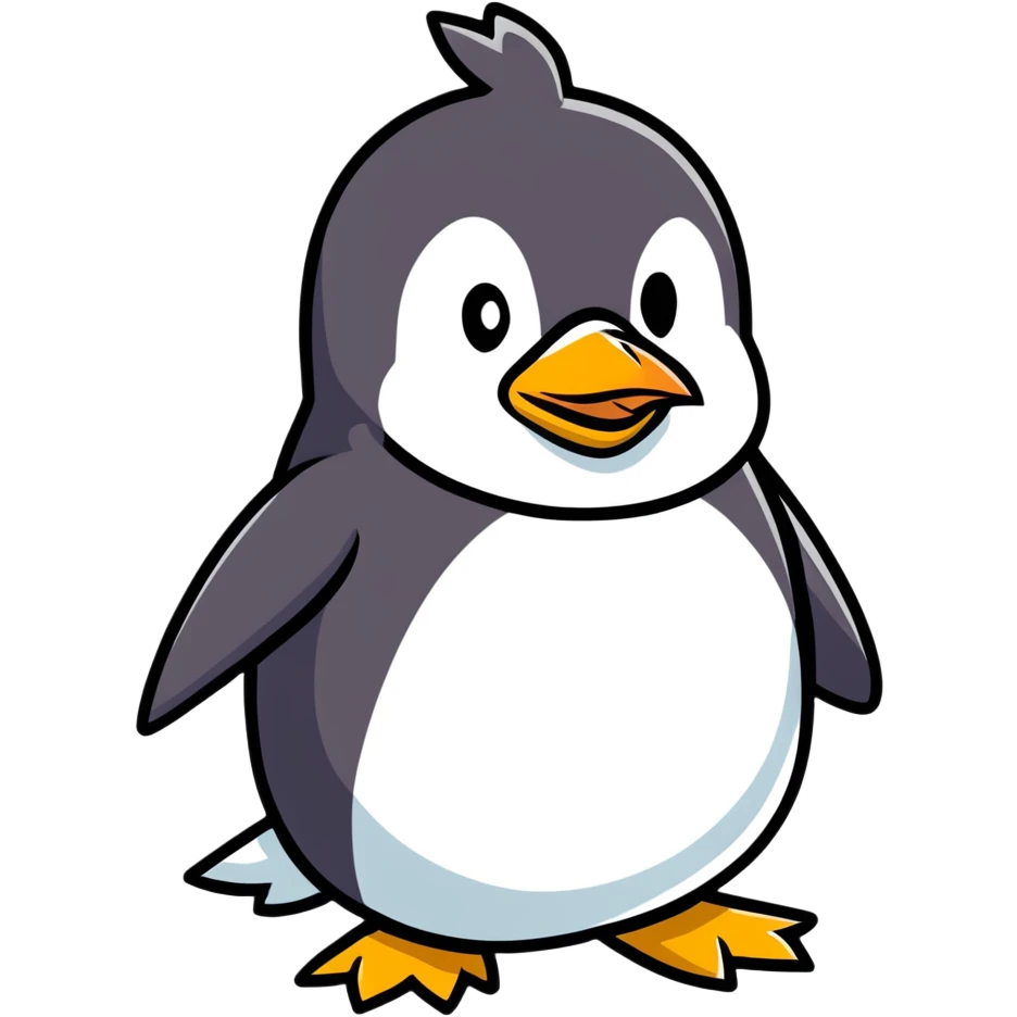 evil old penguin scary emoji