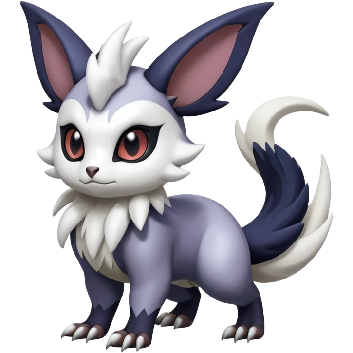 Shiny Furret-Absol-Noivern-Hybrid (Full body) emoji