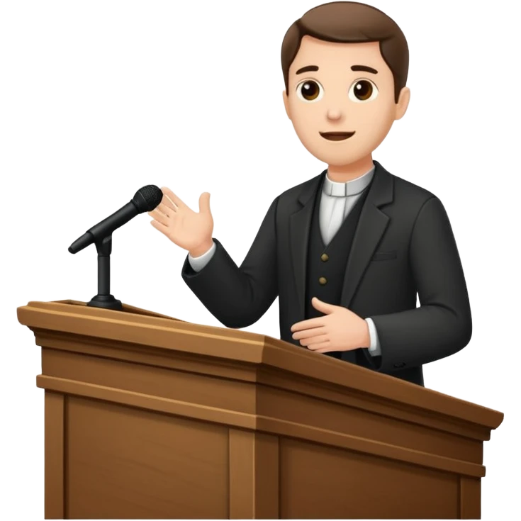 pastor preaching in front of a pulpit emoji