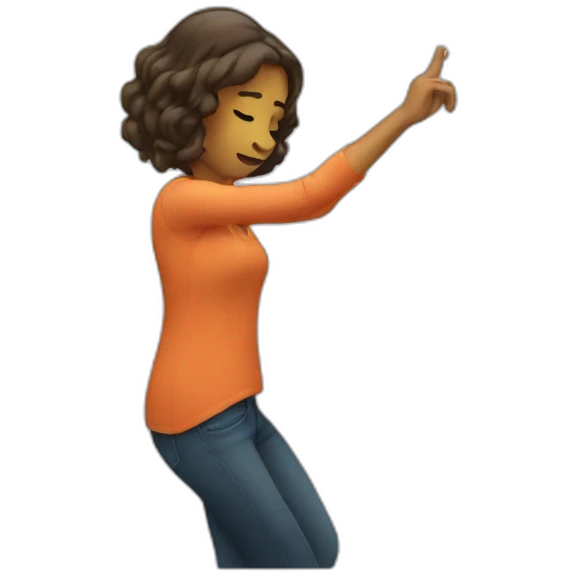 Femme dab emoji