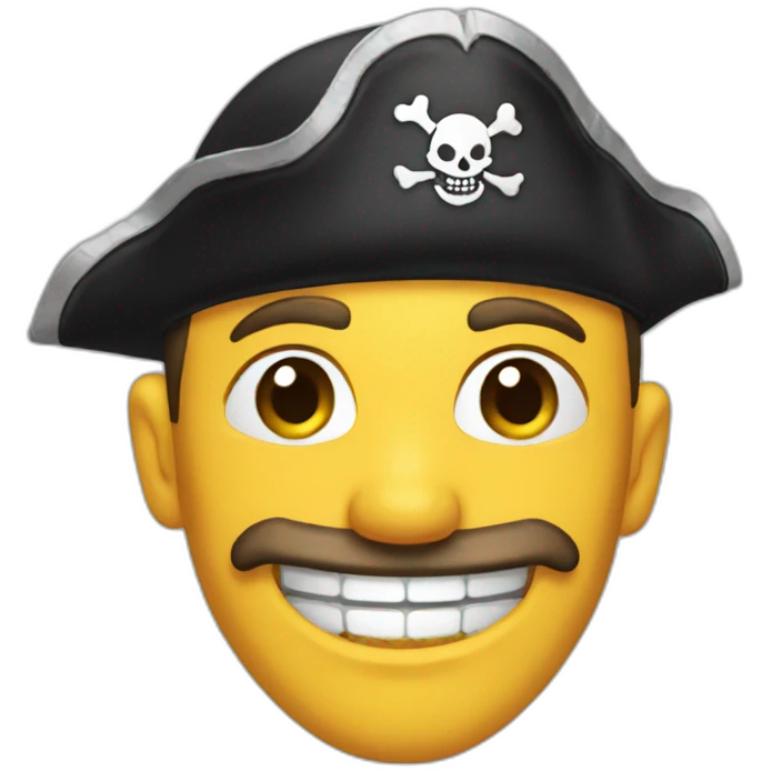 pirate Grinning Face emoji