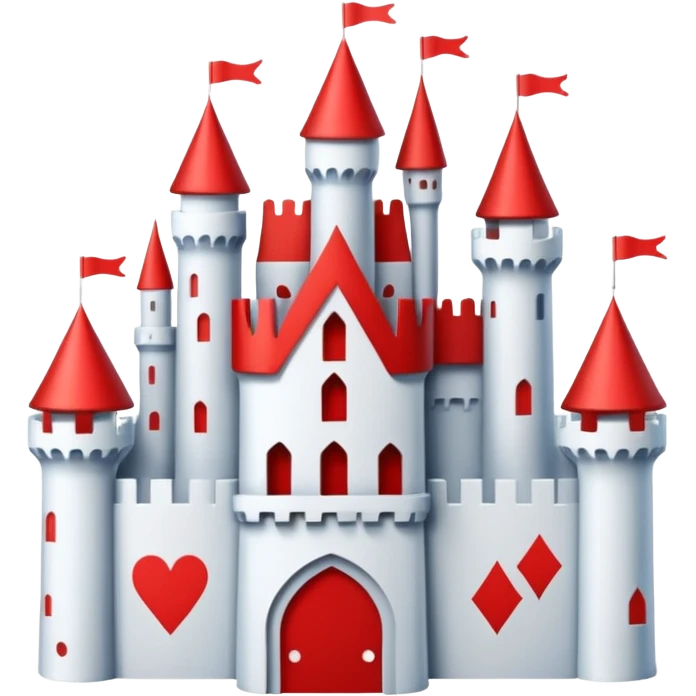 castle made off playing cards emoji