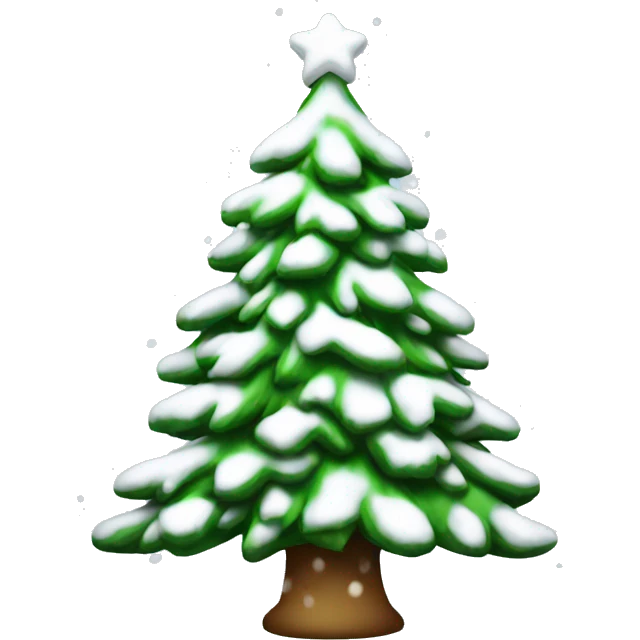 Christmas tree with Snow  emoji