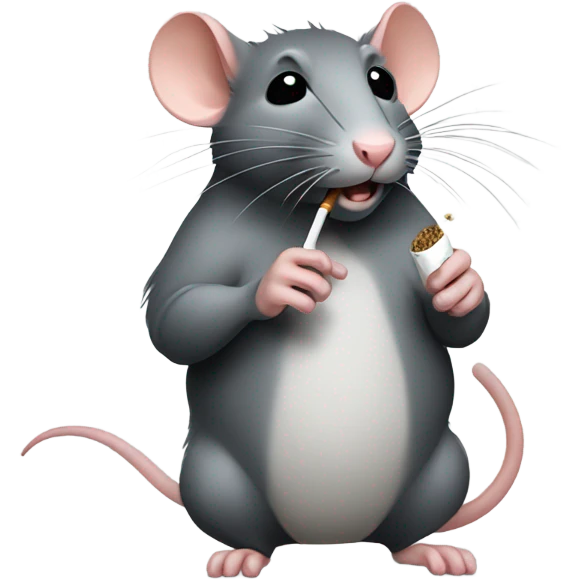 Rat smoking a cigarette emoji