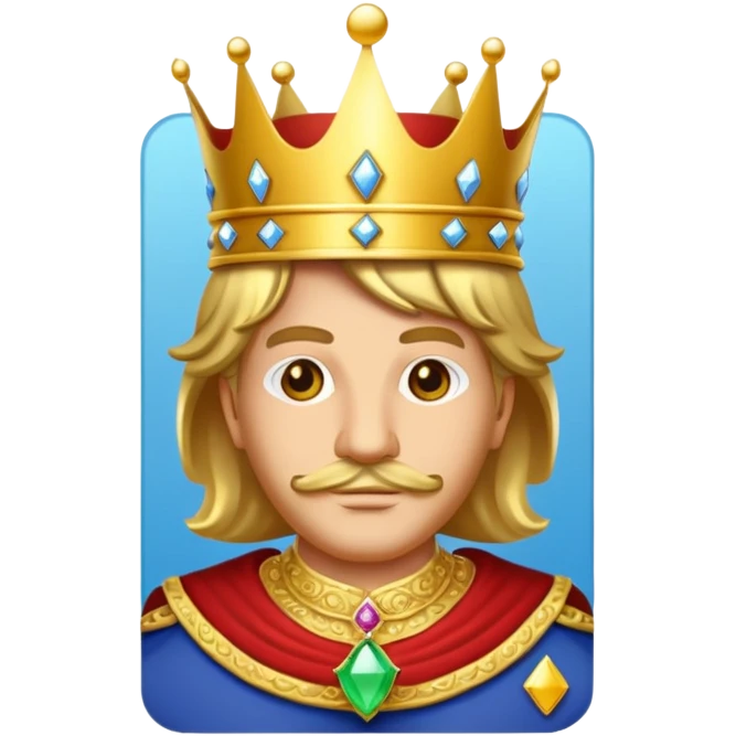 Solitaire card king emoji