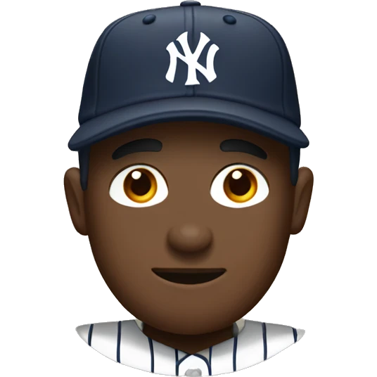 Brown NY yankee cap emoji