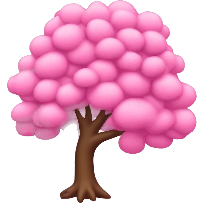 Pink tree emoji