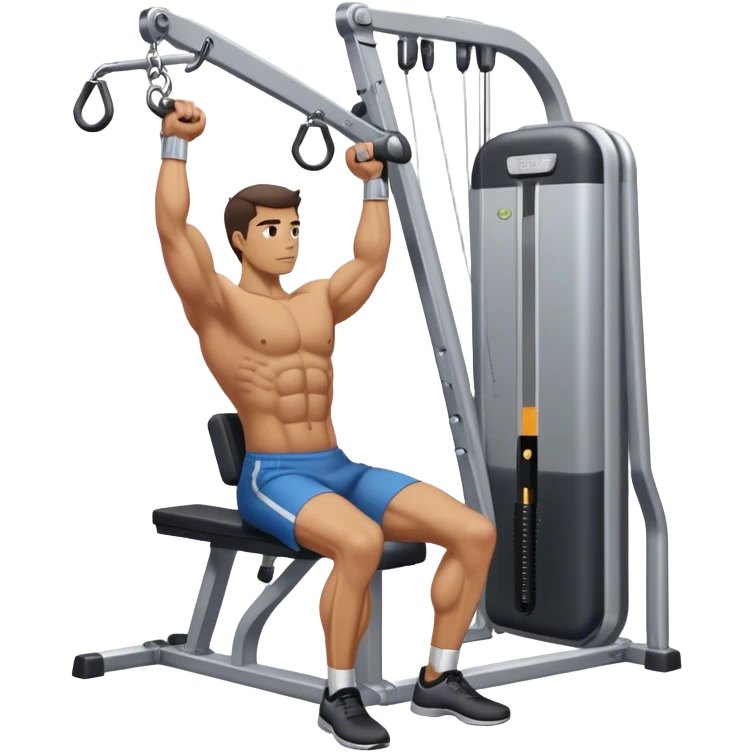side-view man cable-machine tricep-pushdown emoji