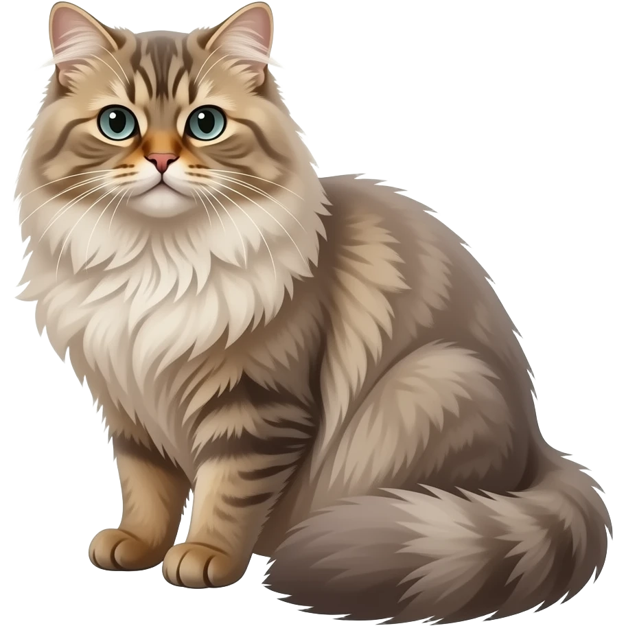 Realistic ugly sitting slim beautiful fine aesthetic thin Persiancat emoji