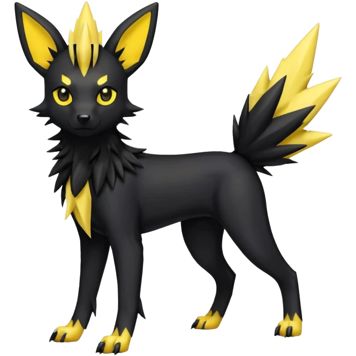 Umbreon-Houndour-Jolteon-Fakemon-hybrid -fusion- full body emoji