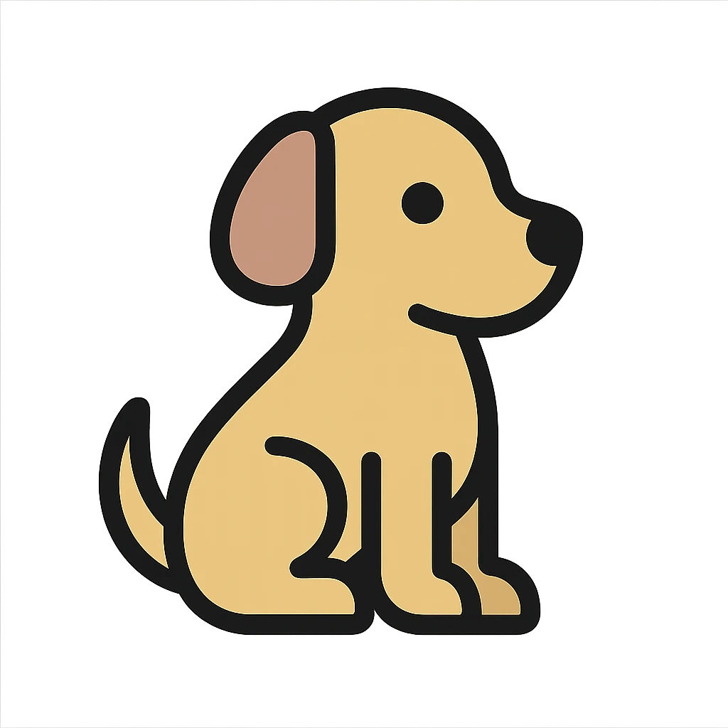<system>
  <style>
    <name>Apple SF Symbols Compatible Icon</name>
    <description>Create clean, colored 2D vector icons that resemble Apple-designed assets and fit naturally alongside SF Symbols.</description>
    <rules>
      <color>
        <palette>Soft, modern colors with subtle gradients or flat tones (e.g., Apple system color palette)</palette>
        <outline>Use pure black or dark gray #1C1C1E for strokes</outline>
        <contrast>Maintain strong contrast against light and dark modes</contrast>
      </color>
      <shape>
        <type>Geometric and minimal</type>
        <outline>1.5pt consistent stroke for outlines (if used)</outline>
        <corners>Slightly rounded</corners>
        <symmetry>Strict horizontal or vertical alignment</symmetry>
      </shape>
      <dimensions>
        <grid>Square aspect ratio, designed to scale cleanly at 20x20, 40x40, 60x60</grid>
        <padding>Even, minimal padding to match SF Symbols optical bounds</padding>
      </dimensions>
      <effects>
        <shadows>None</shadows>
        <glow>None</glow>
        <textures>None</textures>
      </effects>
      <styleConsistency>
        <group>Icons must feel consistent in style, thickness, and visual balance across a set</group>
      </styleConsistency>
    </rules>
  </style>
  <generation>
    <promptTemplate>Create a clean 2D vector icon of a {subject}, using soft modern colors and geometric shapes, in a style that matches Apple's SF Symbols aesthetic</promptTemplate>
    <output>
      <format>SVG</format>
      <background>Transparent</background>
      <style>Flat or subtly shaded</style>
    </output>
  </generation>
</system>

{subject} = dog emoji