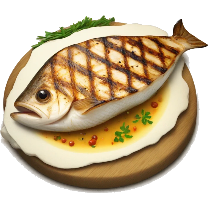 grilled white fish steak emoji