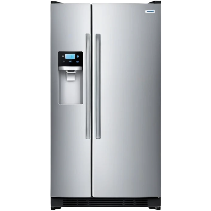refrigerator with digital screen emoji