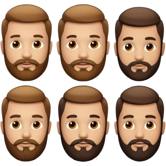 different beard emoji