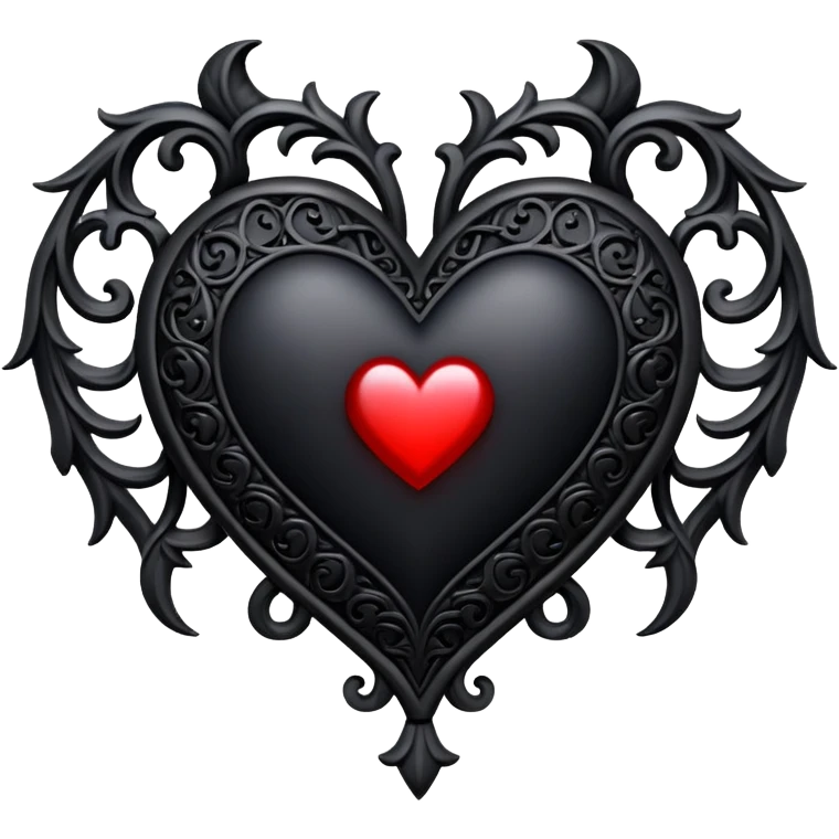 A gothic y2k heart emoji  emoji
