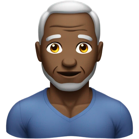 muscular old black man shirt off emoji