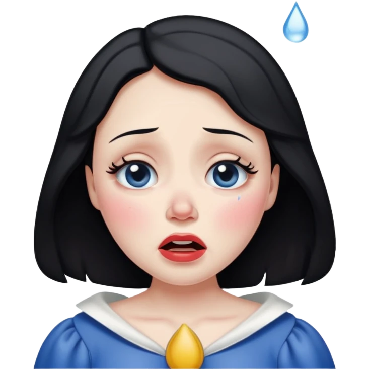 Snow white crying emoji
