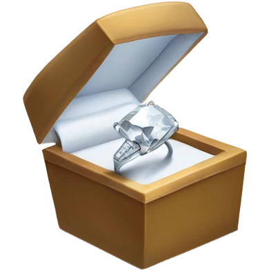 Diamond ring in a box  emoji