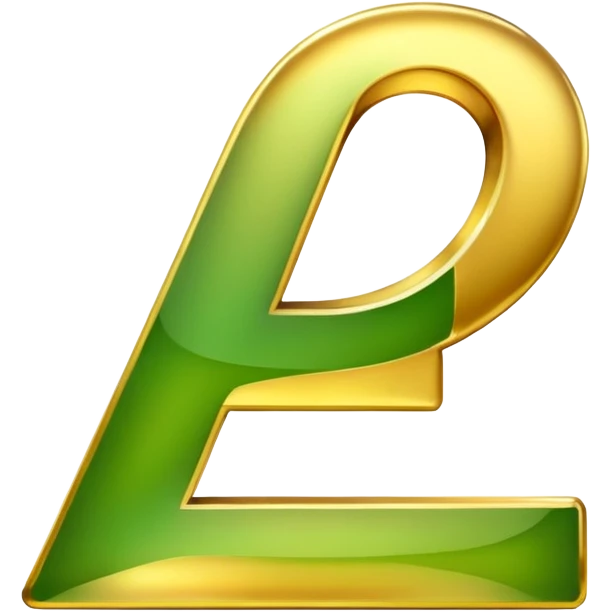 number 4 in golden and green shadows emoji