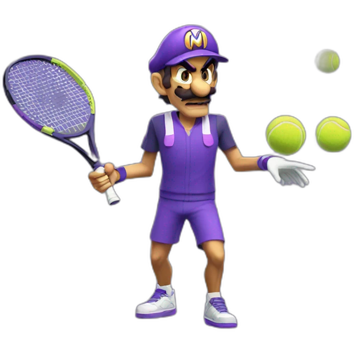 Tennis Waluigi emoji