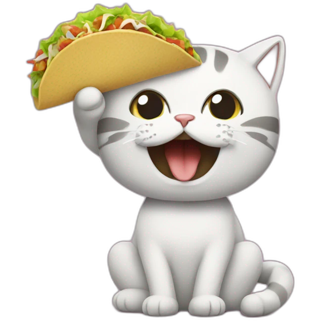 cat eat tacos emoji