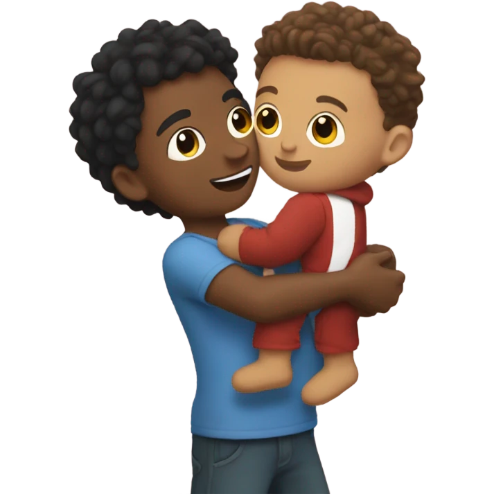 Nathan holding kayvon  emoji