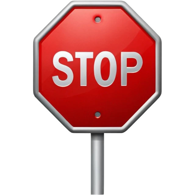 stop sign emoji