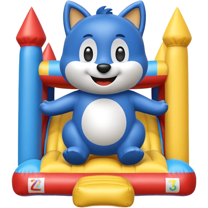 Bluey on a bouncy castle emoji