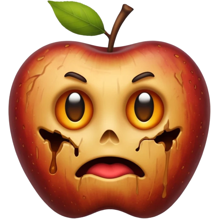 Rotten apple emoji no face emoji