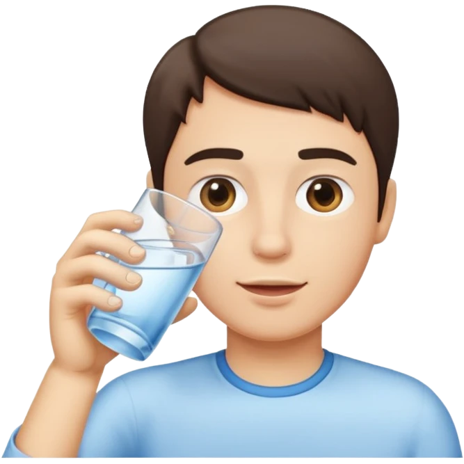 a glass of water being drunk emoji