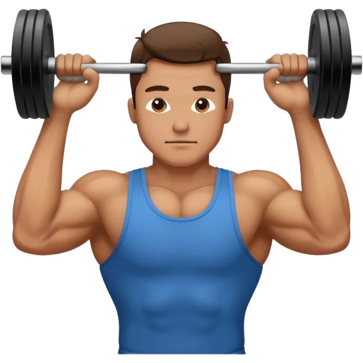 create a hand drawn icon fine line style with a men doing gym emoji