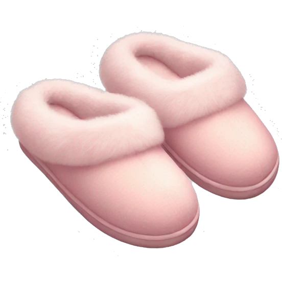 Pastel pink fur slippers emoji