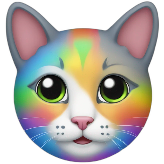 Un gato arcoiris emoji