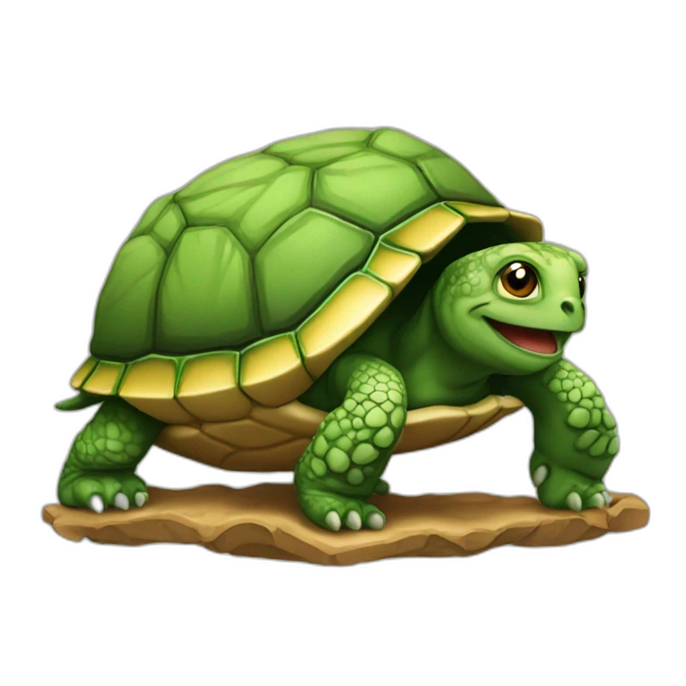 Chat sur chient sur tortue emoji