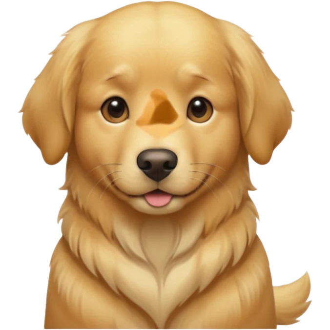 golden dog with long blonde hair emoji