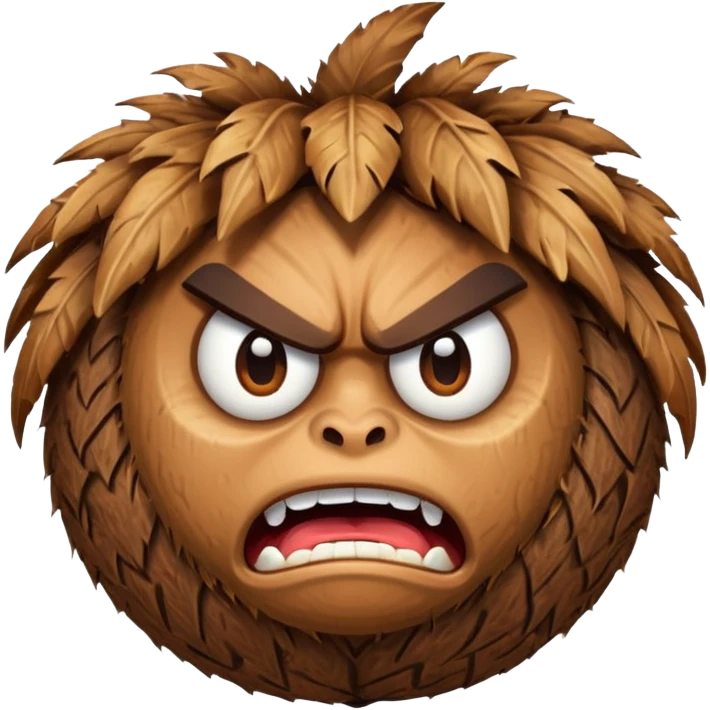 Angry coconut Moana emoji