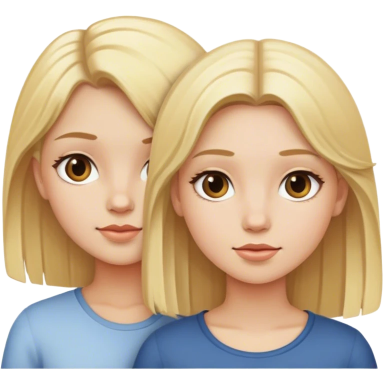 Two Girls blond Long haur emoji