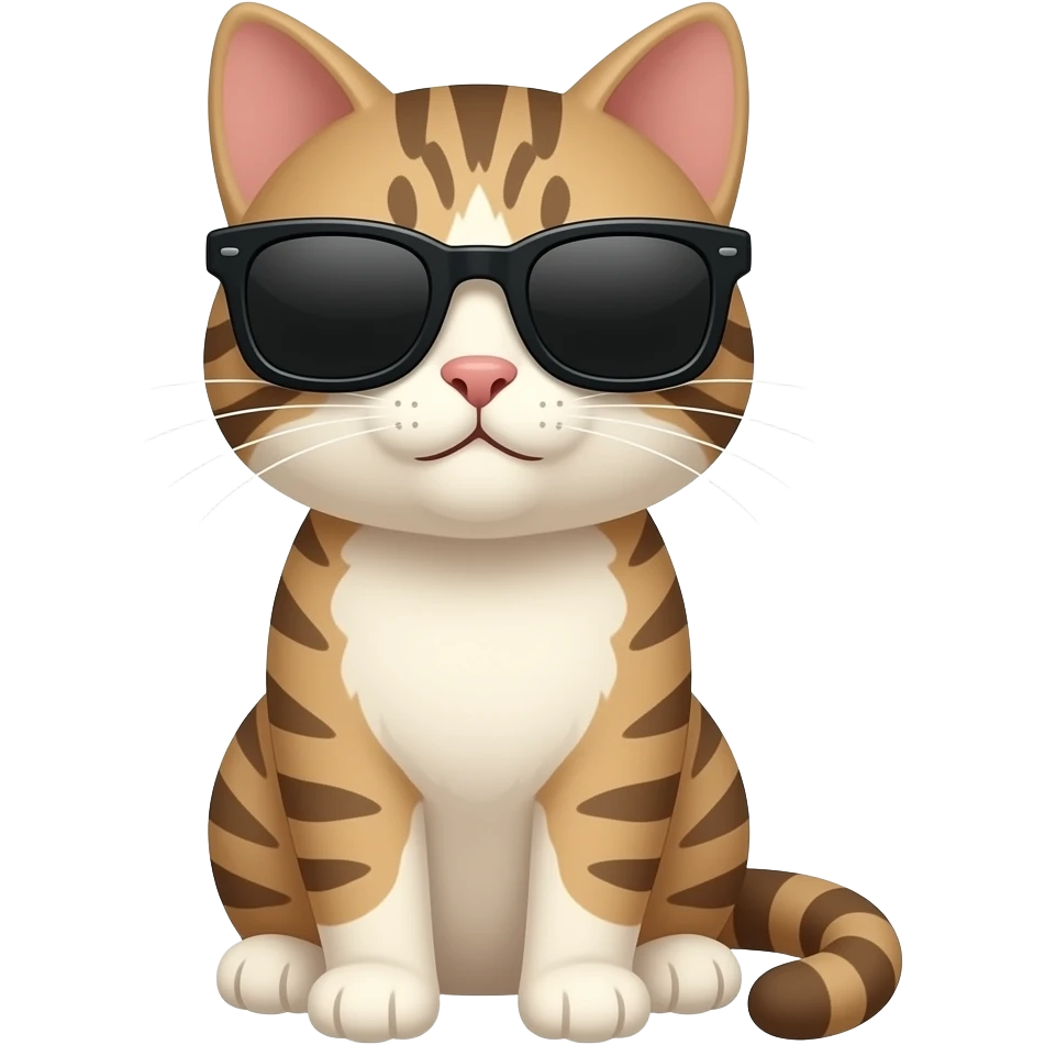 Cat wearing sunglasses emoji
