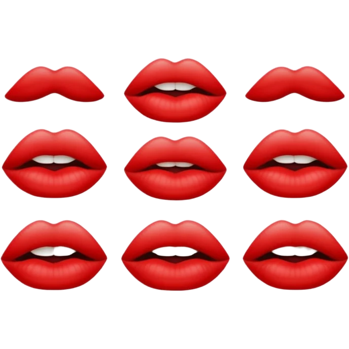 Set of lips with the words ‘crazy beautiful’ around them emoji