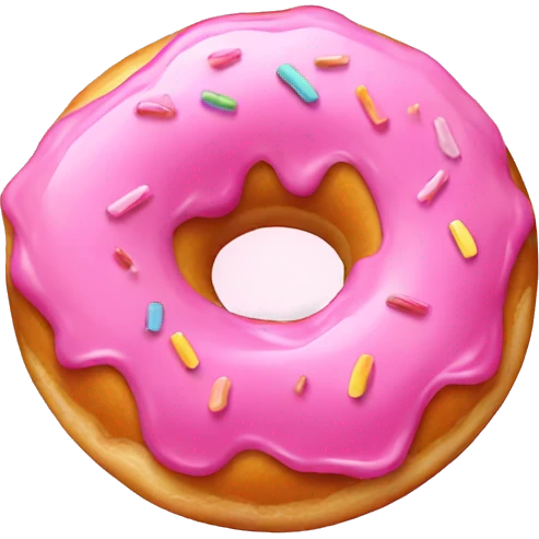 Pink donut emoji
