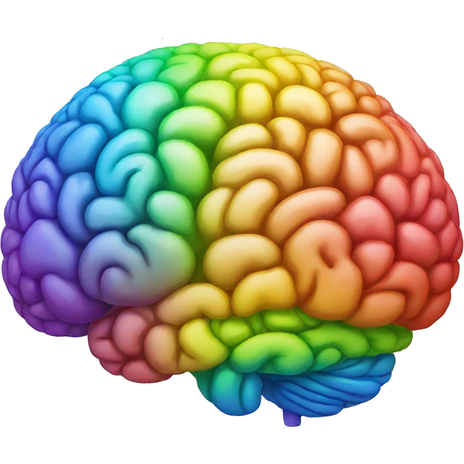 Rainbow brain emoji